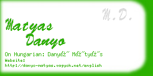 matyas danyo business card